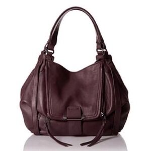 kooba Jonnie Hobo leather handbag plum Purple Satchel EUC